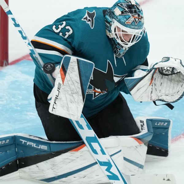 Sharks deal goalie Hill to Knights for '24 draft pick