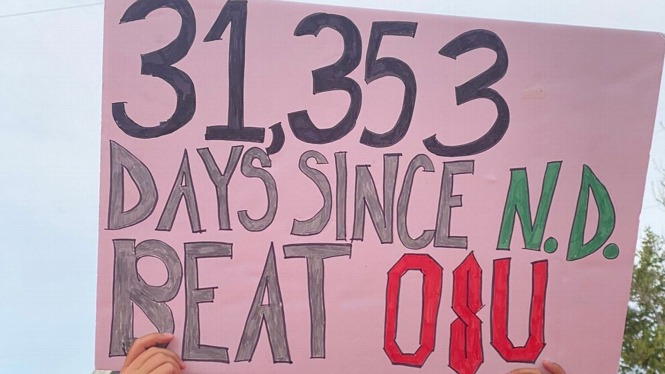 Best College Gameday Signs From Notre Dame Fighting Irish At Ohio State Buckeyes Abc7 Chicago 4603