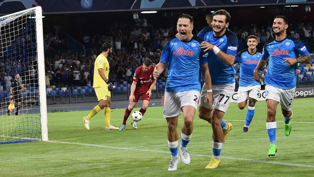 Champions League: Liverpool faz 7 a 1, e Napoli vence novamente