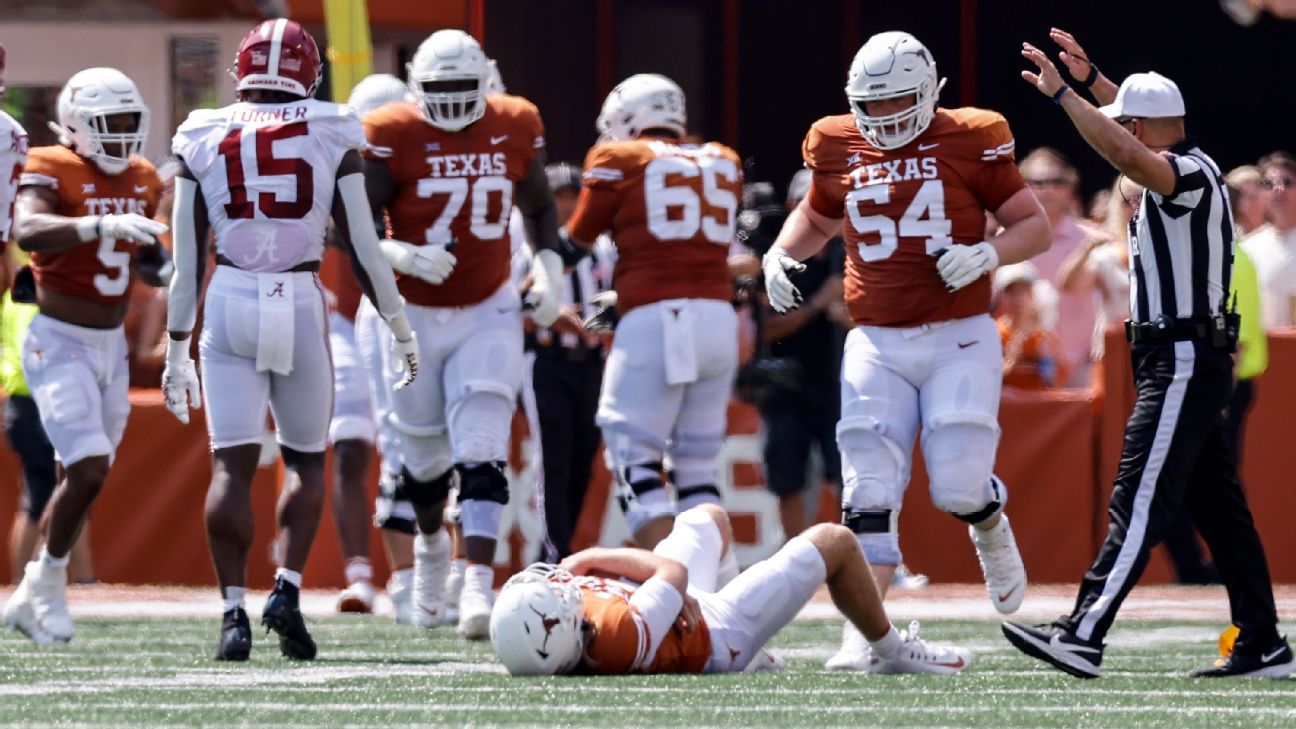 5 sacks, nearly 350 yards from Quinn Ewers lead Longhorns to 34-24