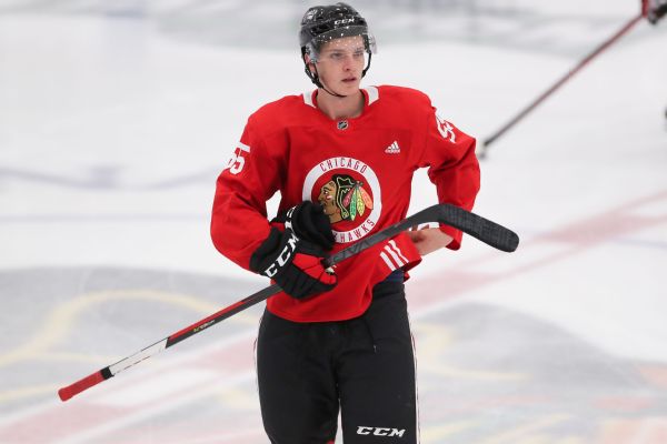 Korchinski rejoins Blackhawks after dad's death