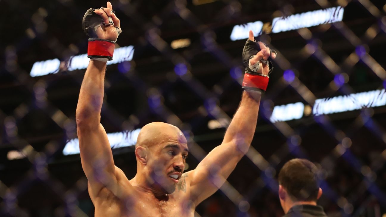 Former longtime featherweight champion Jose Aldo, 36, retires from UFC after ‘legendary run’
