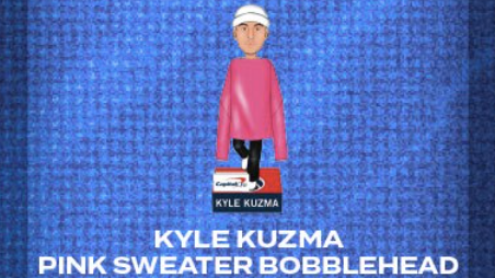 Kyle Kuzma's pink sweater is