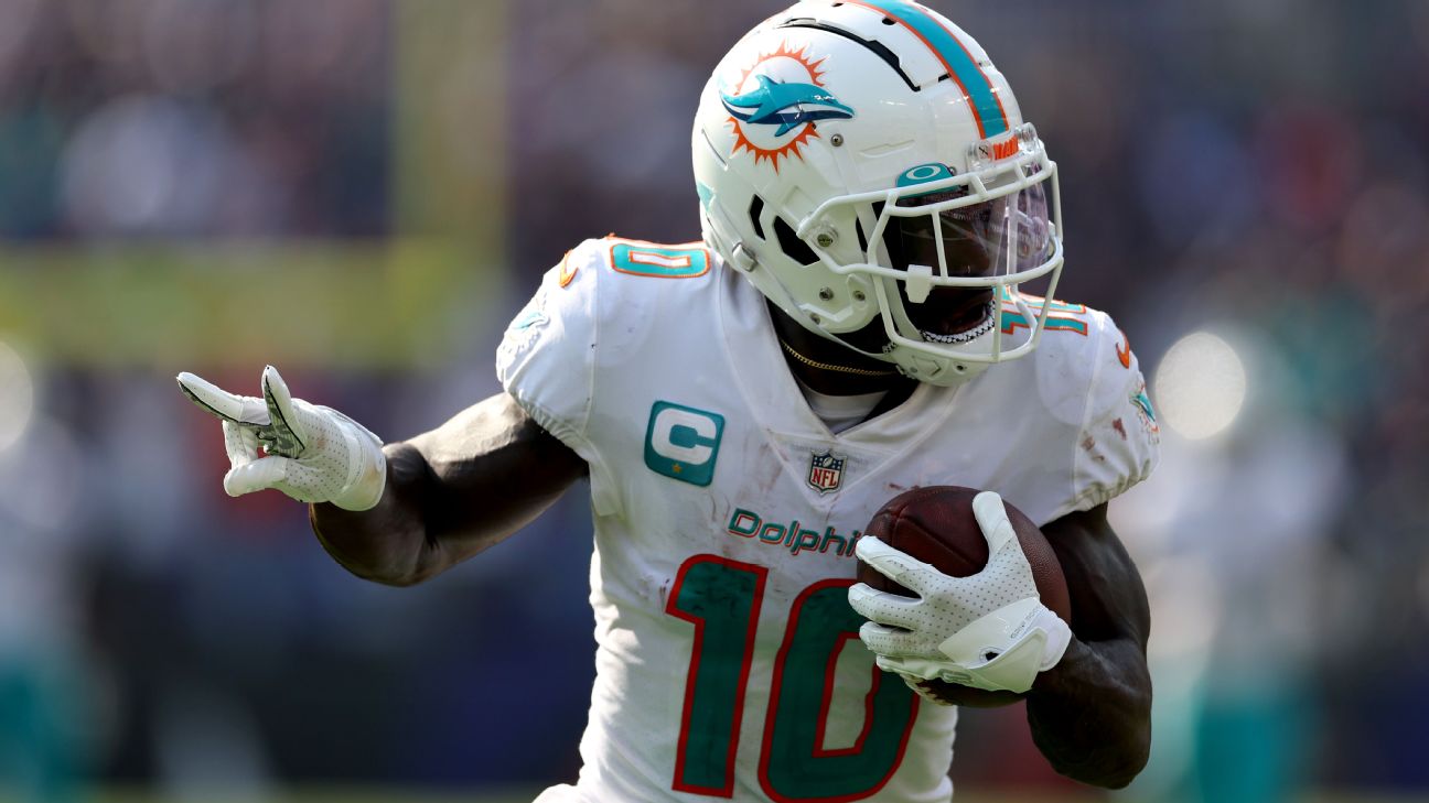 NFL injuries: Tyreek Hill seen in walking boot after Dolphins