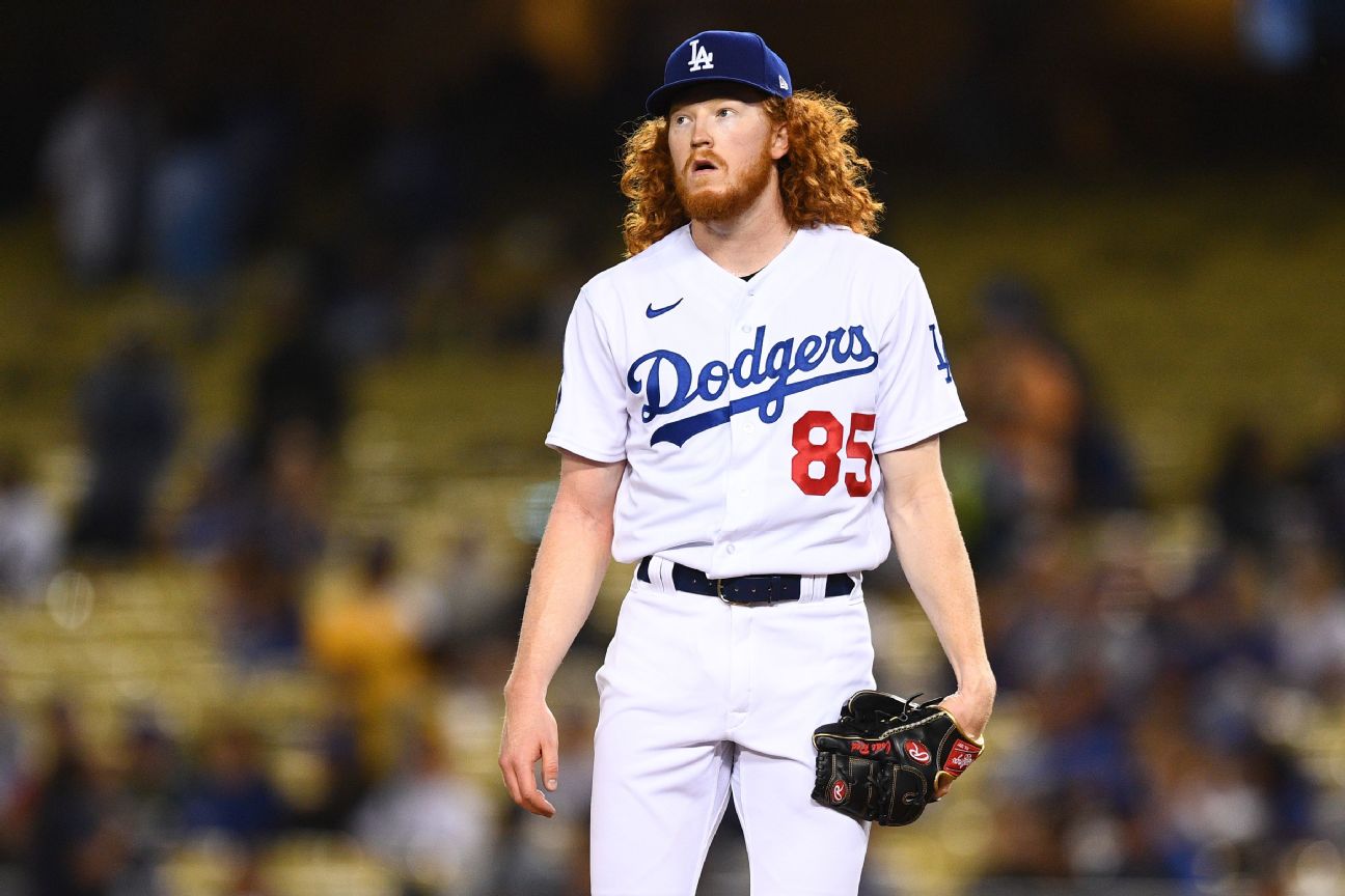 Los Angeles Dodgers RHP Dustin May goes on 15-day IL with low back