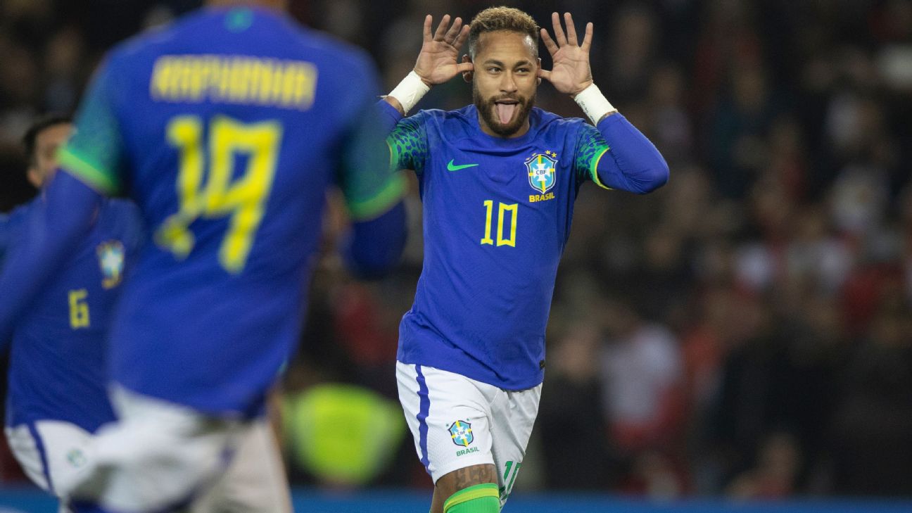 Em 2022, Neymar só fez gols de pênalti pela Seleção, seleção brasileira