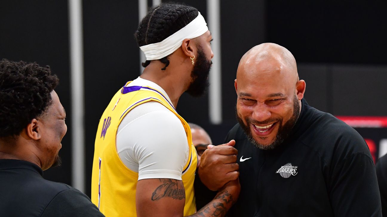 Lakers coach Darvin Ham sets defensive tone at first practice