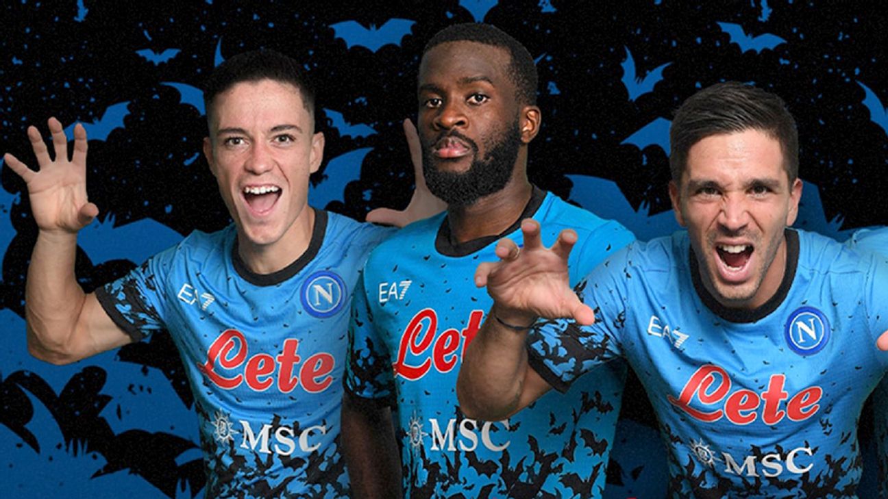 Serie A side Napoli release bat themed kit for Halloween