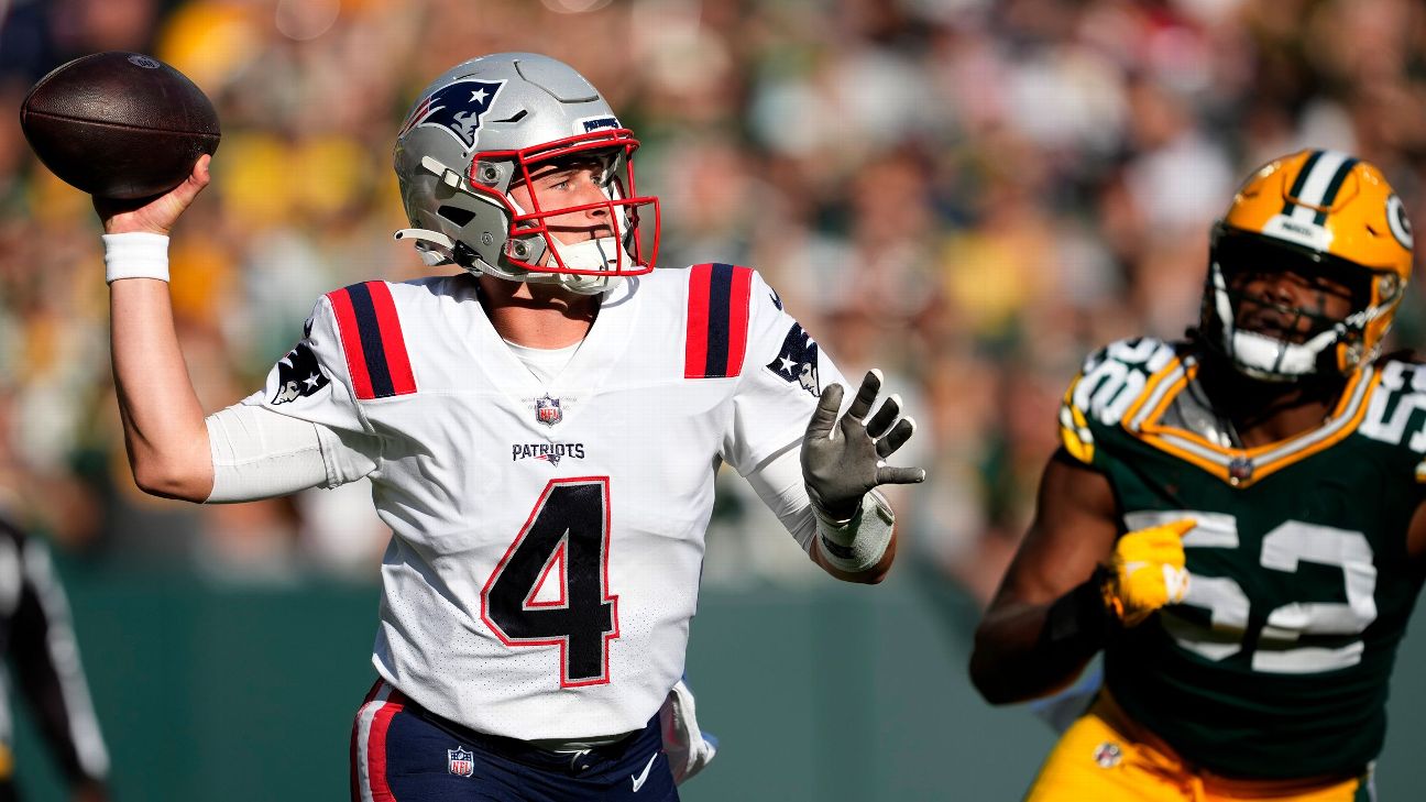 New England Patriots: Bailey Zappe will start against Detroit Lions