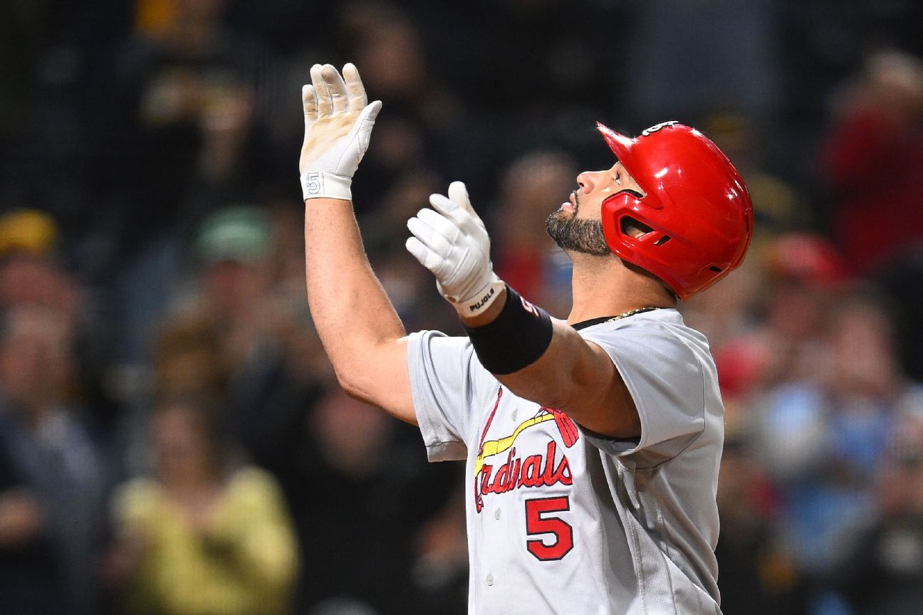 Pujols homers to lead Cardinals past Pirates