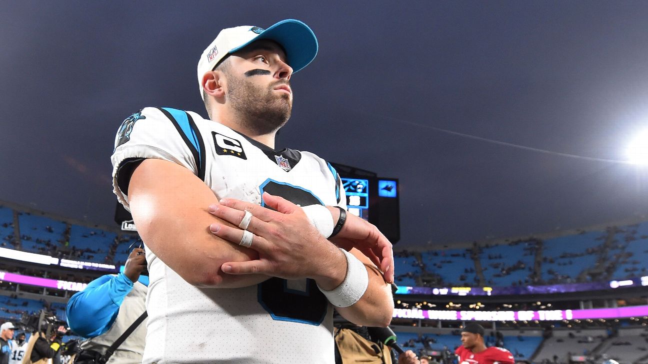 Baker Mayfield takes over at QB after Panthers' awful first half