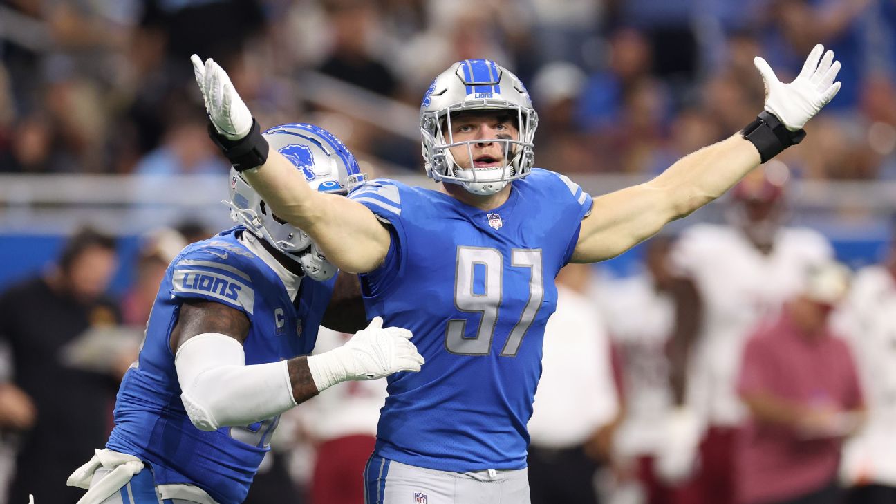 Detroit Lions rookie Aidan Hutchinson continues trending up