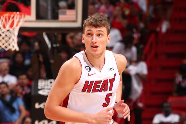 Nikola Jovic was selected by Miami with the 27th pick in the 2022 NBA draft.