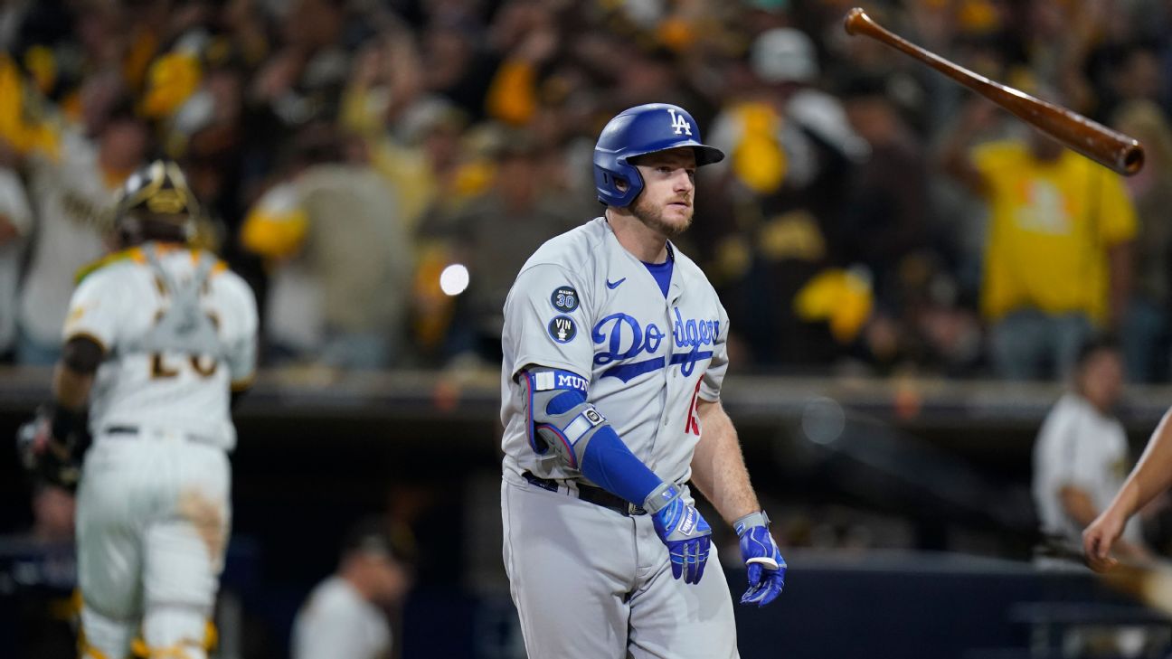Lack of timely hitting has Dodgers facing early playoff exit vs