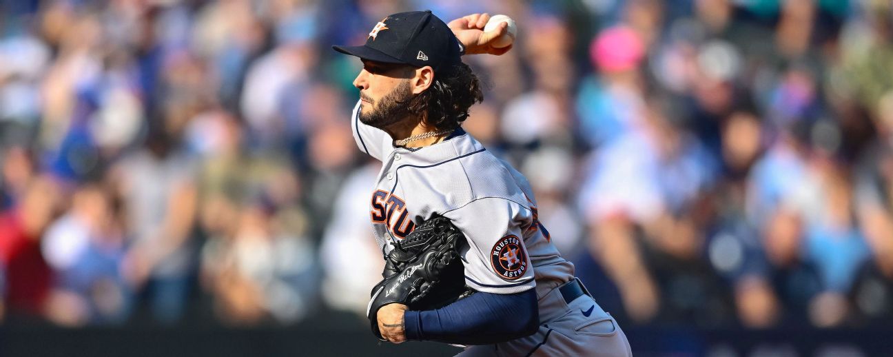 The Latest: McCullers won't pitch for Astros in World Series