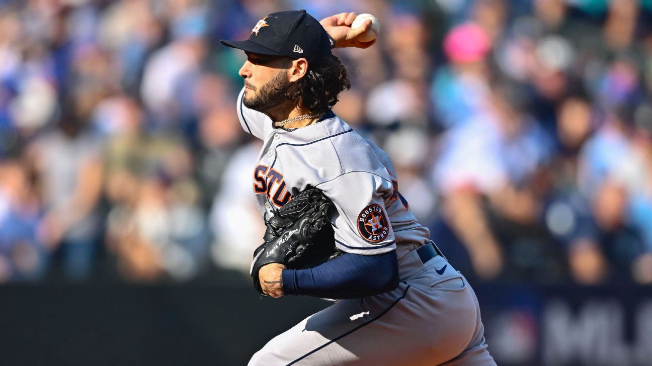 Houston Astros starting pitcher Lance McCullers Jr. and his wife