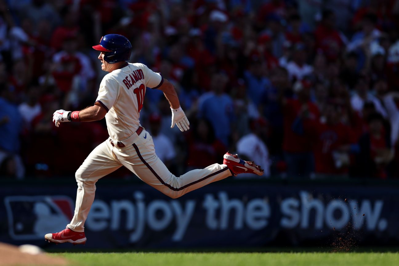 Phillies beat Braves 8-3 in Game 4, into NLCS