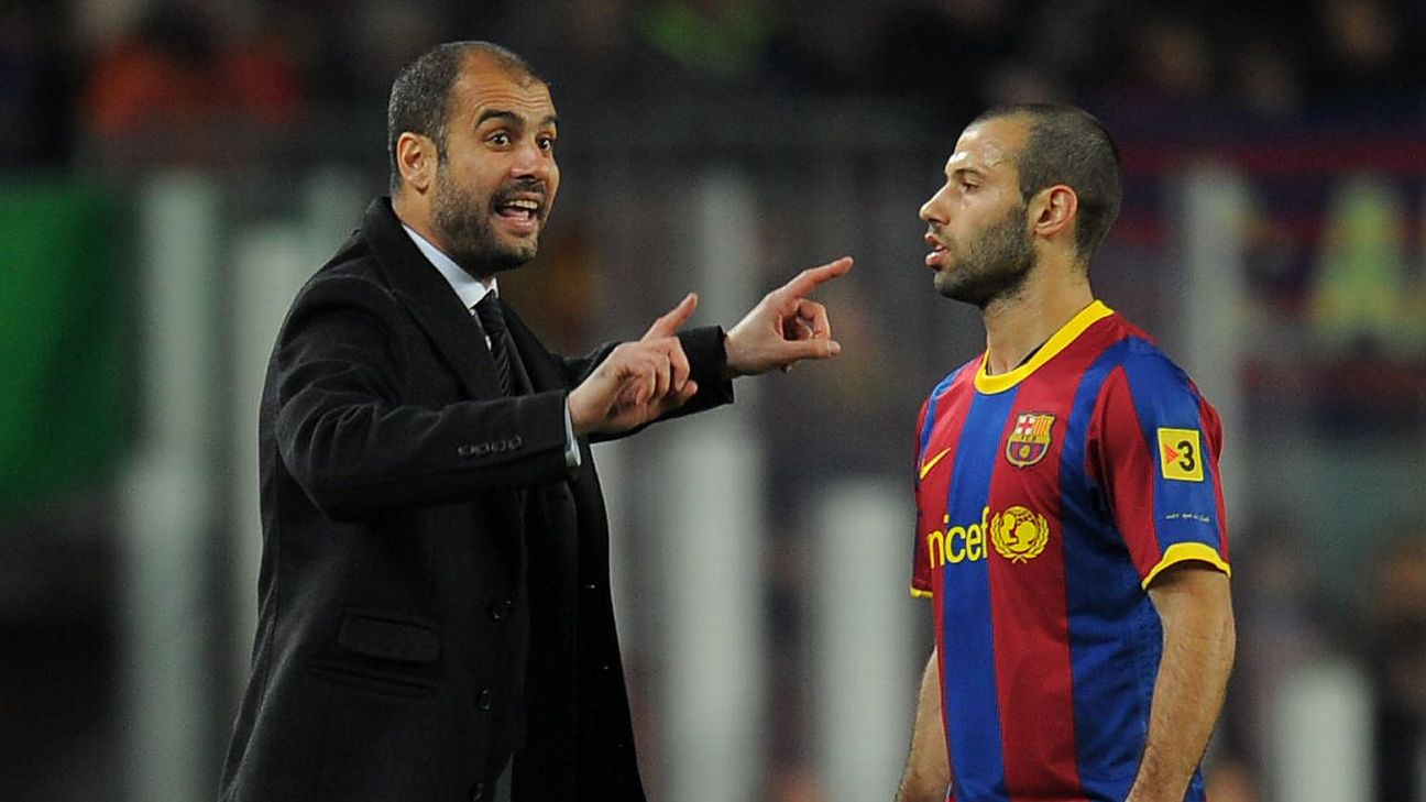 Mascherano reconoce a su mejor entrenador: "Pep Guardiola es un genio del  fútbol y marcó mi carrera" - ESPN