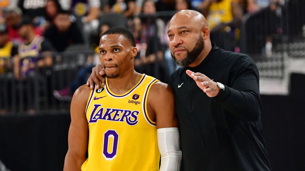 Sources: Lakers coach, Russell Westbrook had heated exchange - ABC7 Los  Angeles