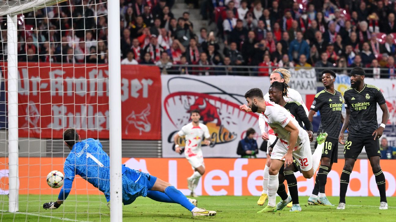 Courtois slams Real's 'sleepy' start in Leipzig loss