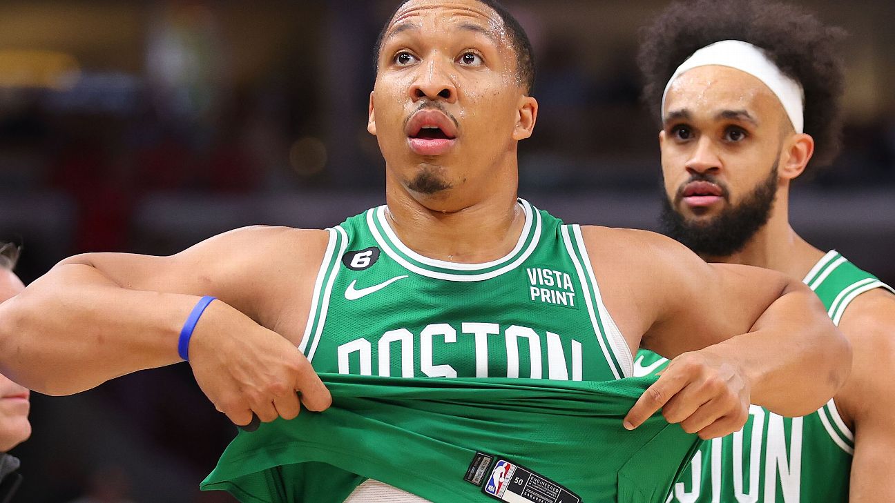 Celtics' Grant Williams bloodied as head accidentally stepped on