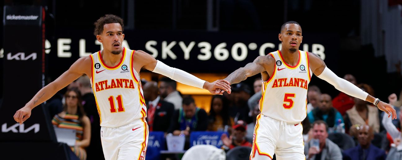 NBA_ Atlanta''Hawks''Trae 11 Young Dejounte 5 Murray 75th