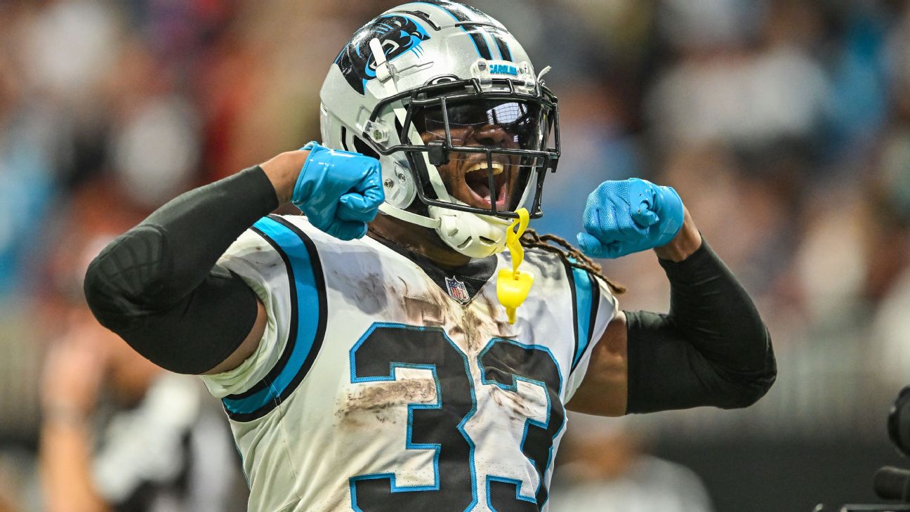 Panthers' D'Onta Foreman and Chuba Hubbard among Sunday's NFL Week