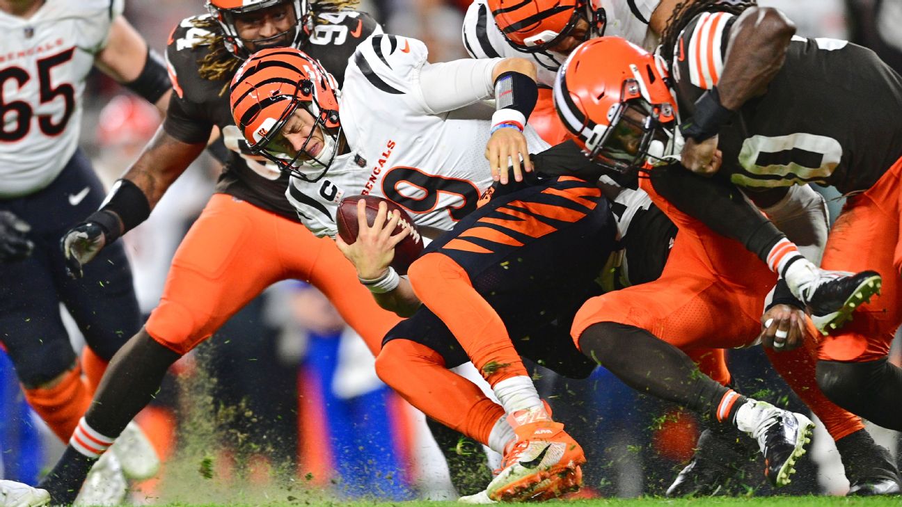 Bengals offensive line had off day in Cleveland, data shows