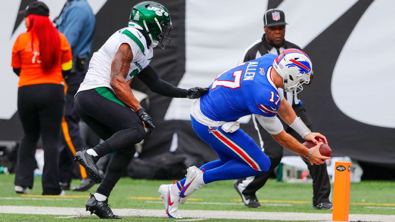 Buffalo Bills' Josh Allen rumbles 37 yards for touchdown vs. Jets