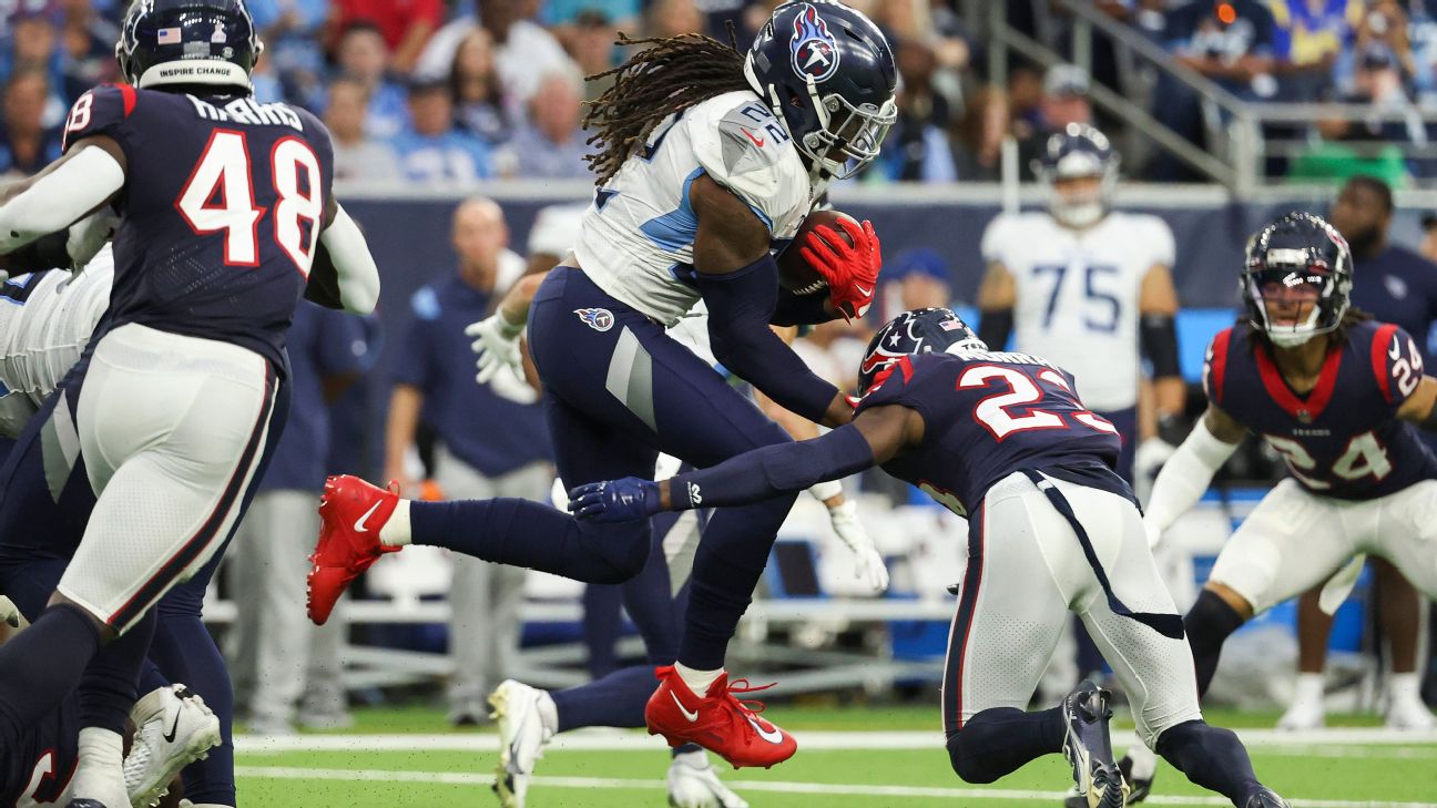 Texans run defense struggles in loss to Henry, Titans