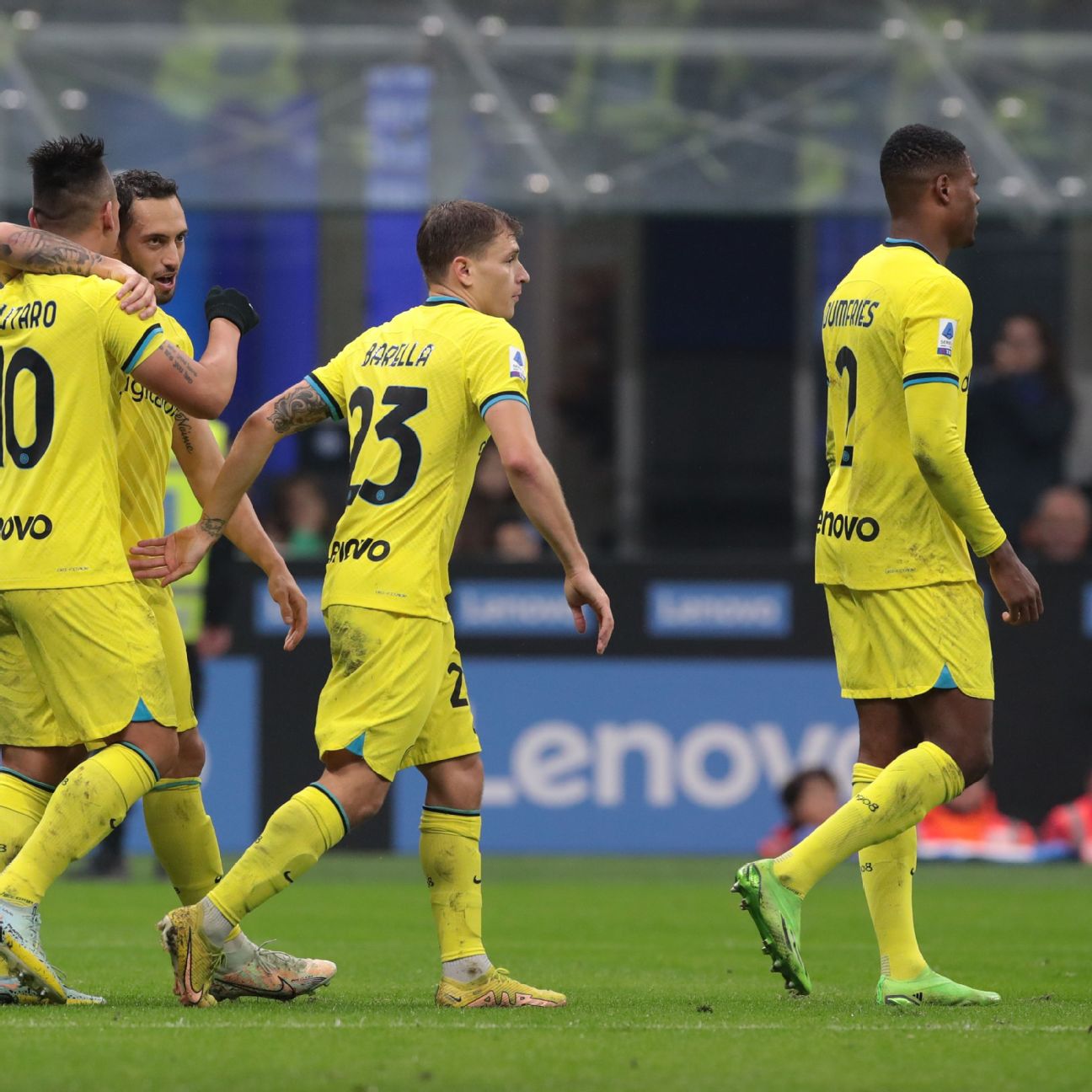 Photo – Inter Milan Midfielder Kristjan Asllani Celebrates 5-1 Serie A Win  Vs AC Milan