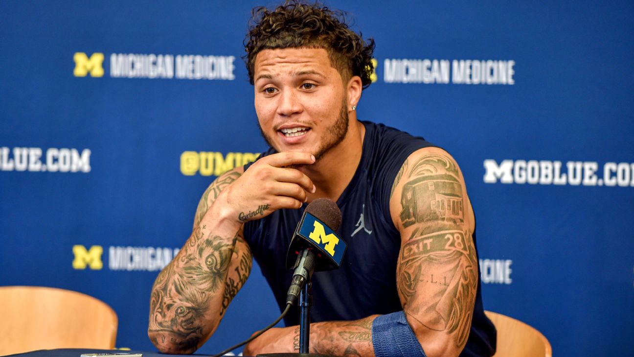 Michigan s Jim Harbaugh Blake Corum to miss spring to rehab knee