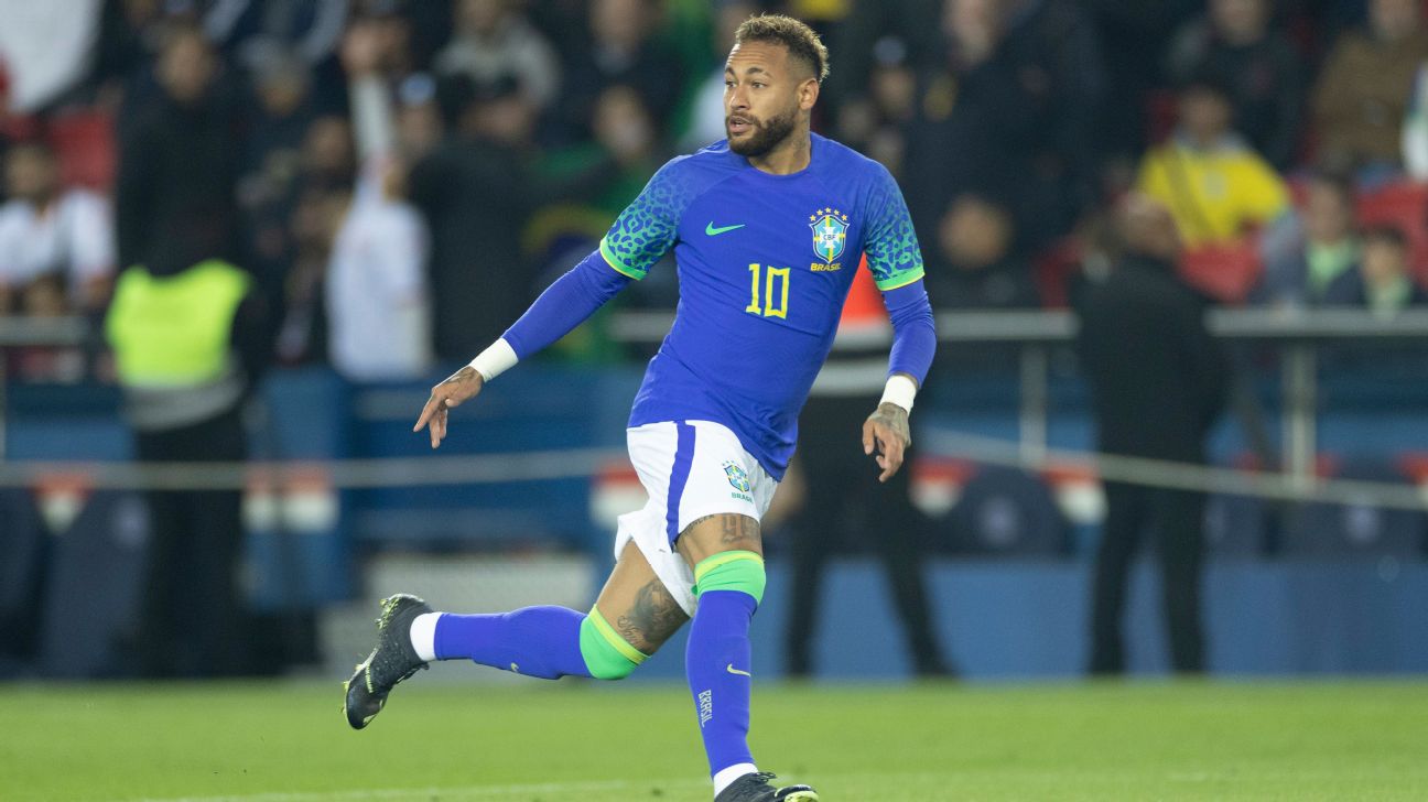 Neymar Equals Legend Pele's Record Of 77 Brazil Goals With World