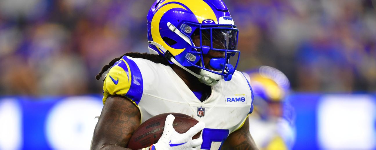 Los Angeles Rams running back Darrell Henderson (27) in action