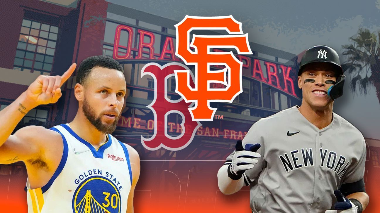 Steph Curry channeling inner Red Sox fan in Aaron Judge Giants