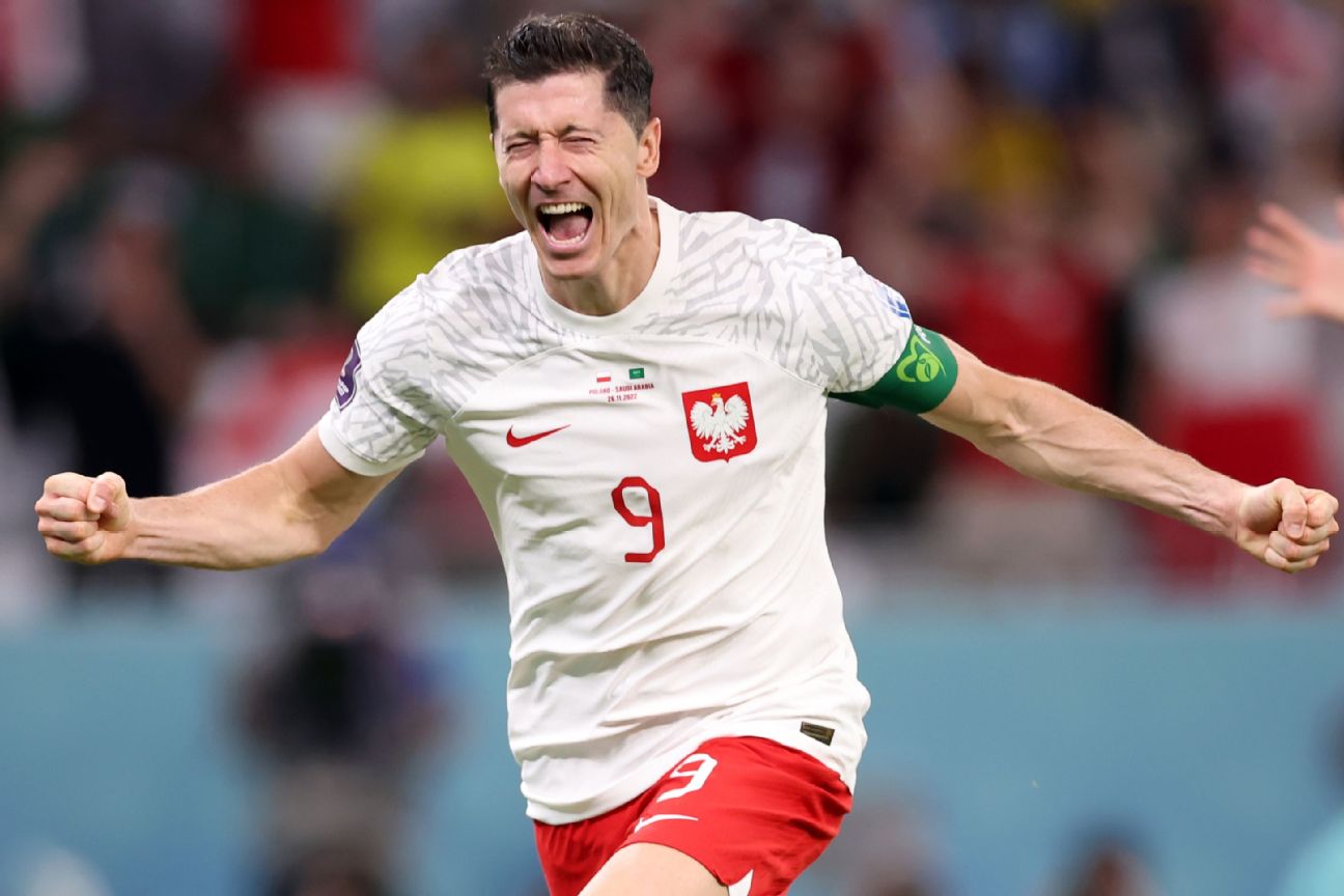 Lewandowski ends World Cup goal drought as Poland claim vital win vs. Saudi Arabia