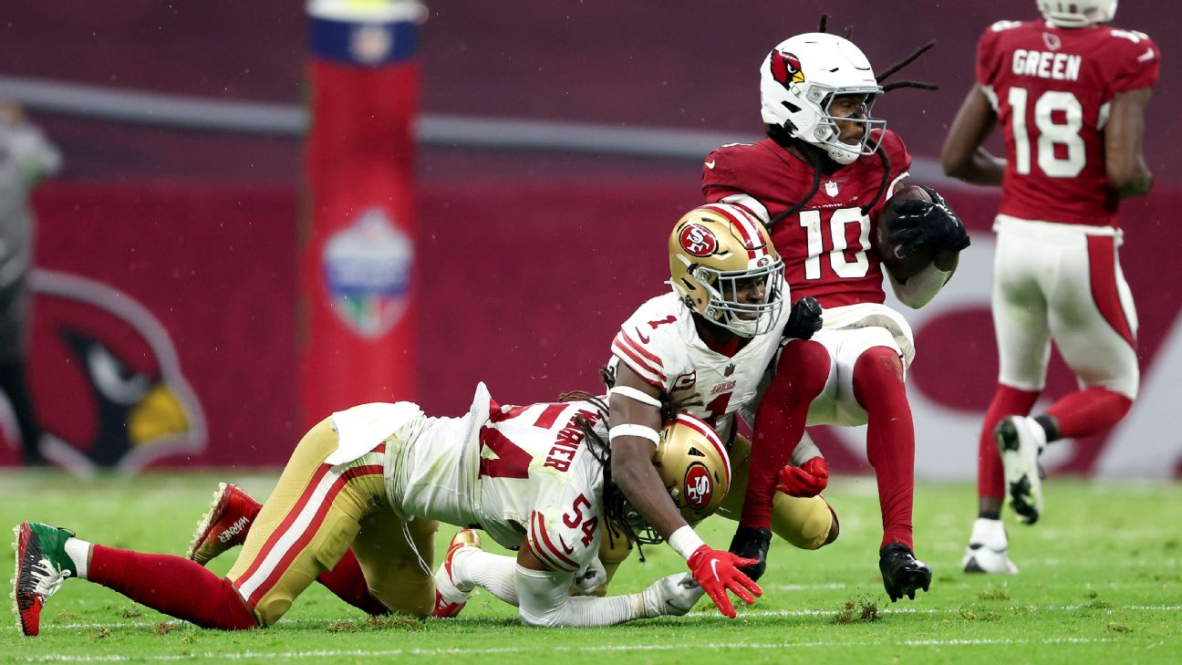 San Francisco 49ers se imponen 38-10 a Arizona Cardinals en juego