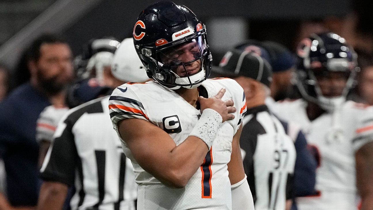 Bears QB Nathan Peterman to start, Justin Fields out Sunday vs. Vikings