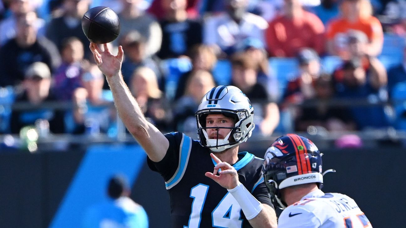 Panthers' Sam Darnold gets start vs Seahawks after win over Broncos