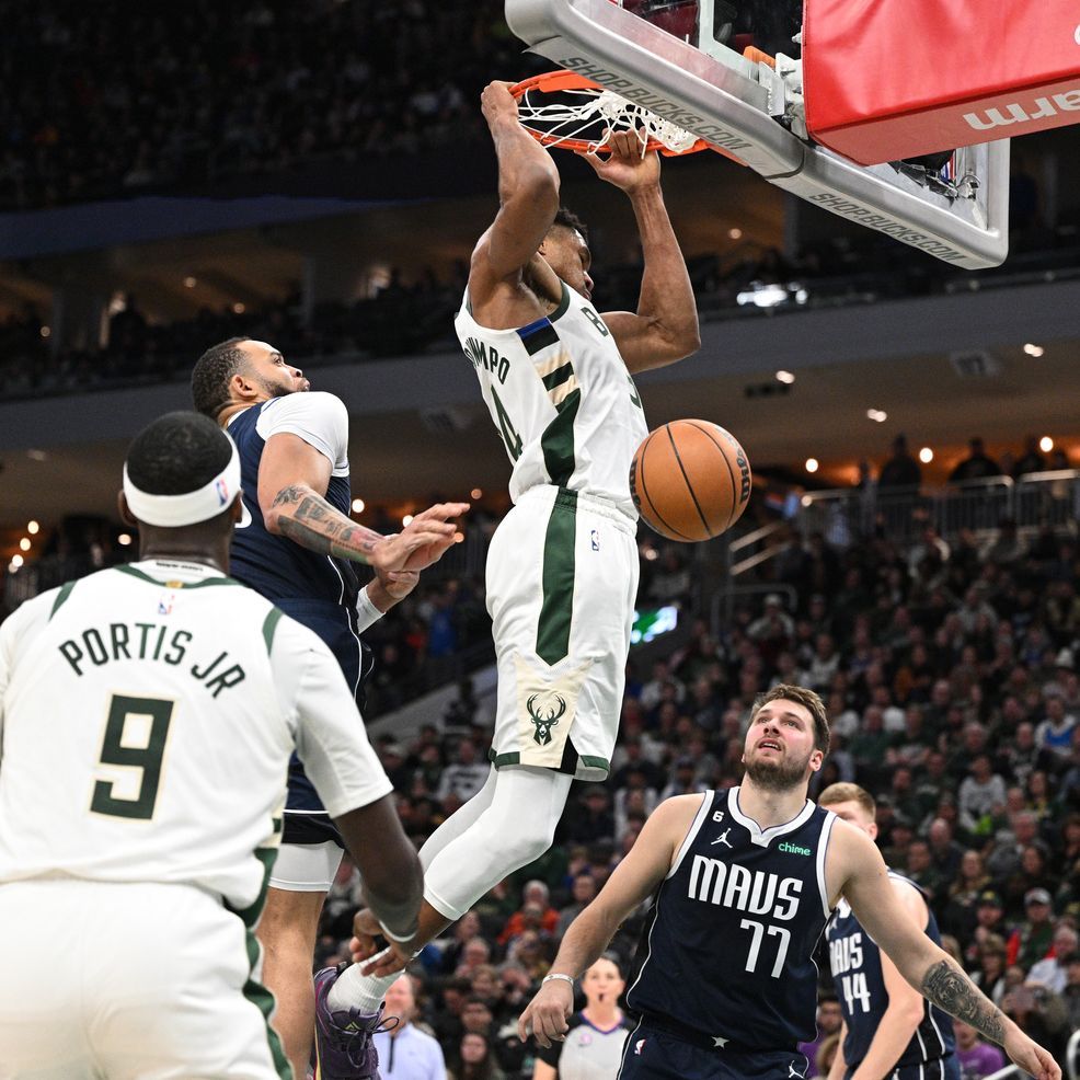 Luka Doncic, Giannis Antetokounmpo trade praise after Bucks roll