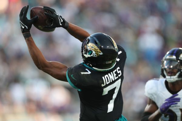 Jags rule out WR Jones (knee) against Falcons