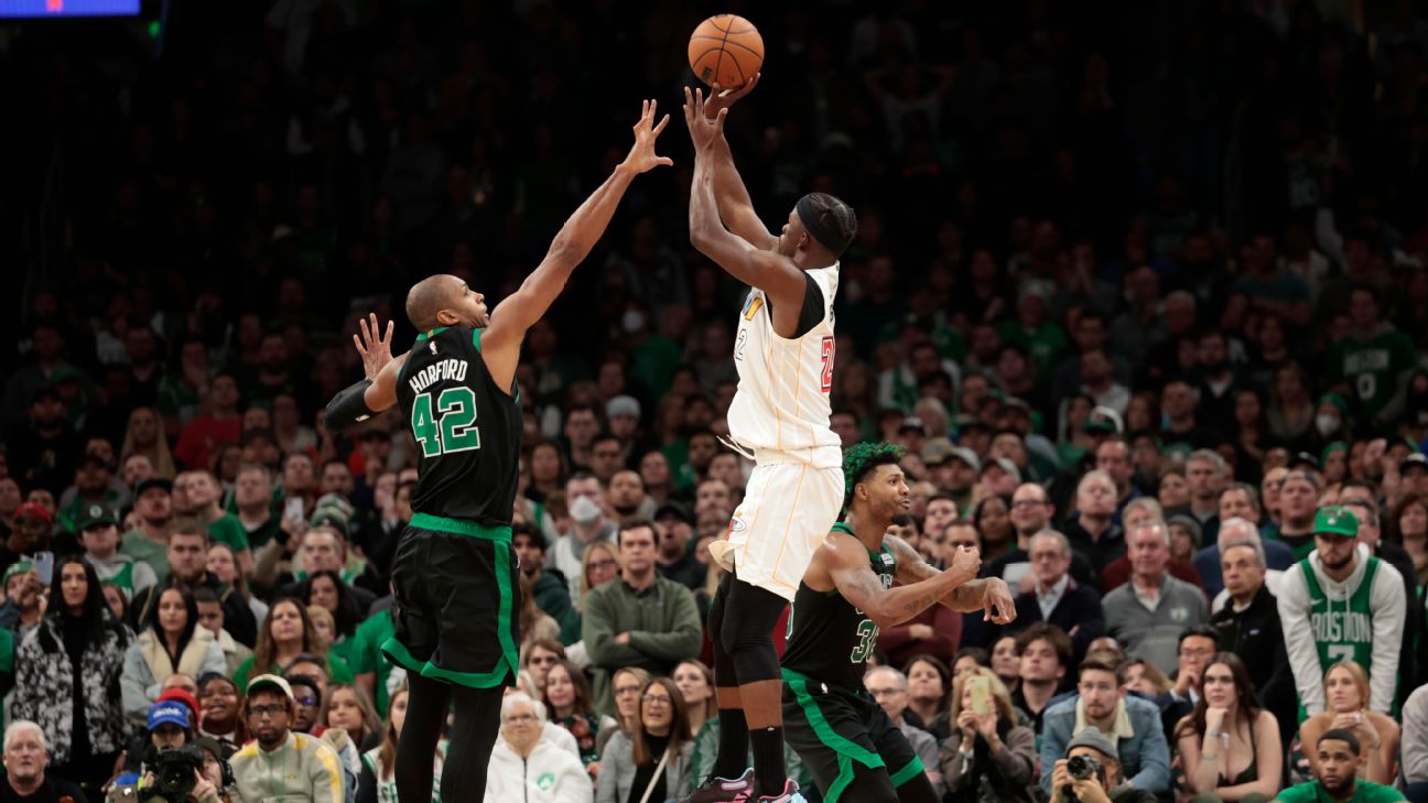 Heat's Jimmy Butler hits Celtics' Al Horford with his own taunt