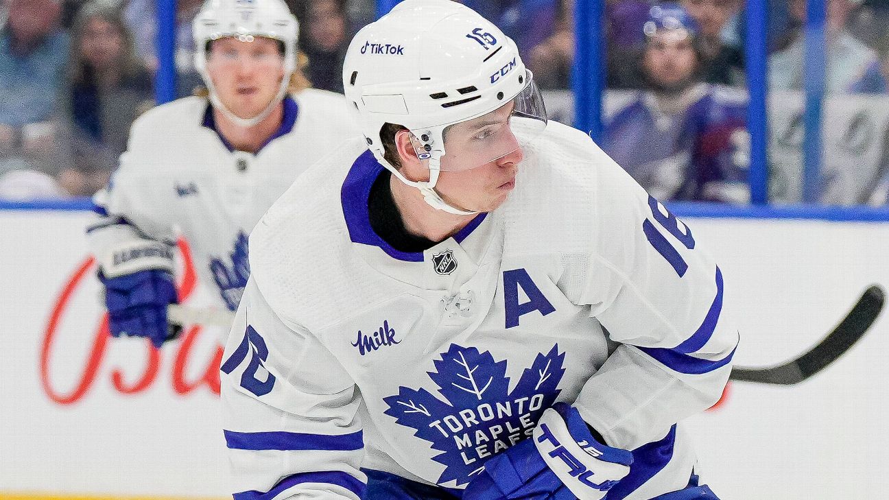 Maple Leafs winger Mitch Marner's points streak snapped at 23 games ...