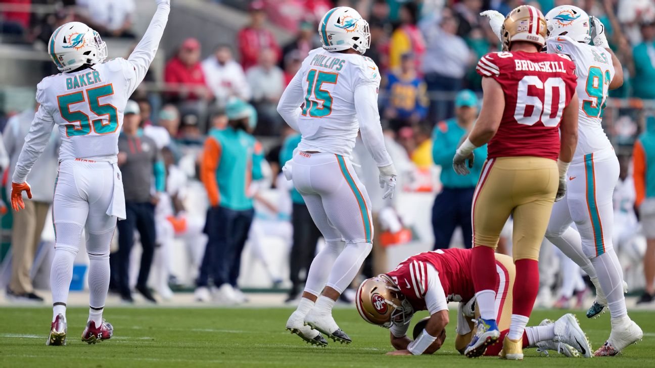 NFC West leading 49ers beat Miami but lose Jimmy G for season