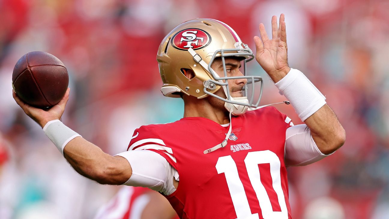 Jimmy Garoppolo 'out for the season' after foot injury as Brock