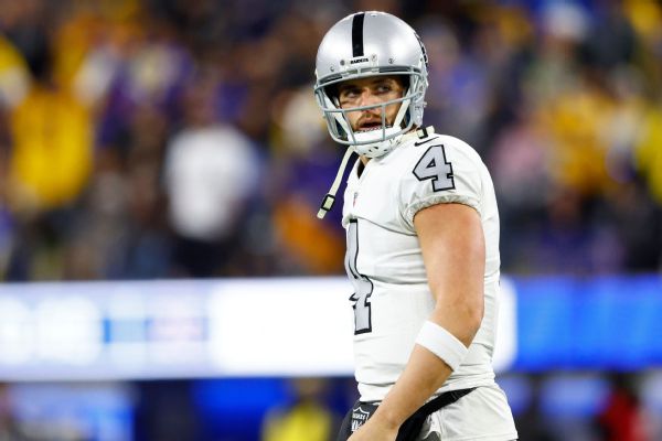 Raiders benching QB Carr for final two games