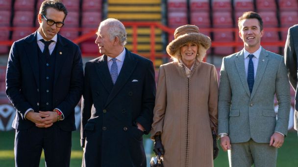 A royal welcome to Wrexham: King Charles III meets famous club owners