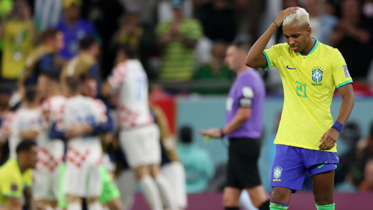 Vini Jr. e Thiago Silva lamentam eliminação do Brasil na Copa