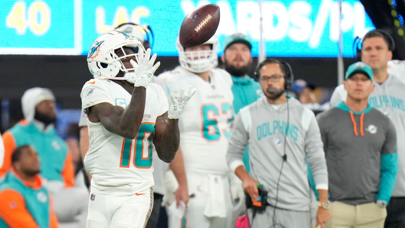 What is Dolphins WR Tyreek Hill's Madden 23 rating?