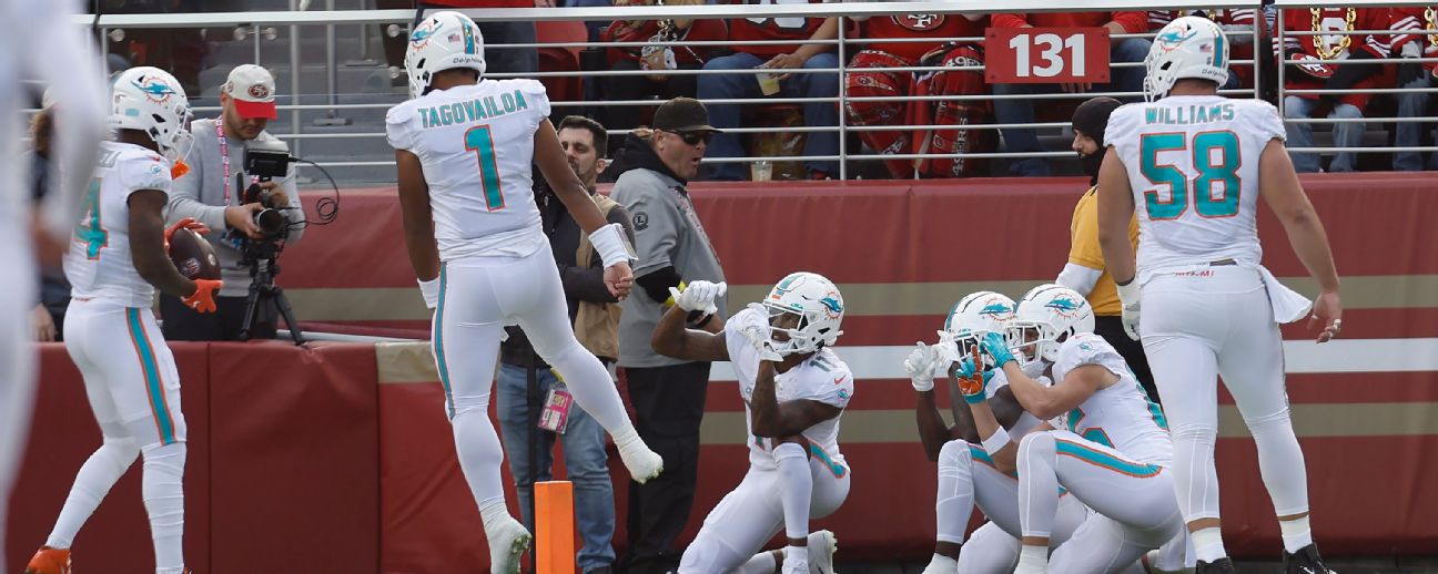 WR Jaylen Waddle de los Dolphins descartado para el partido del